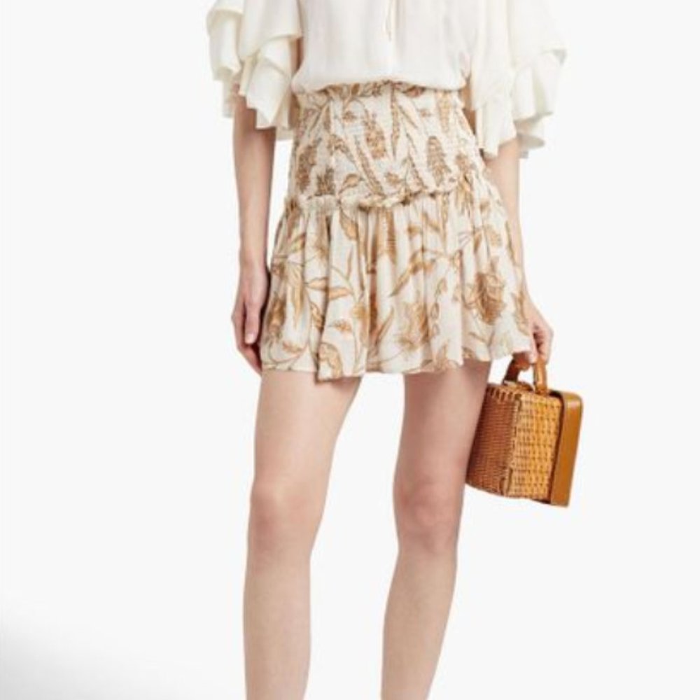 Amyris Valdis shirred mini skirt from Tigerlily in a size 2 NWT